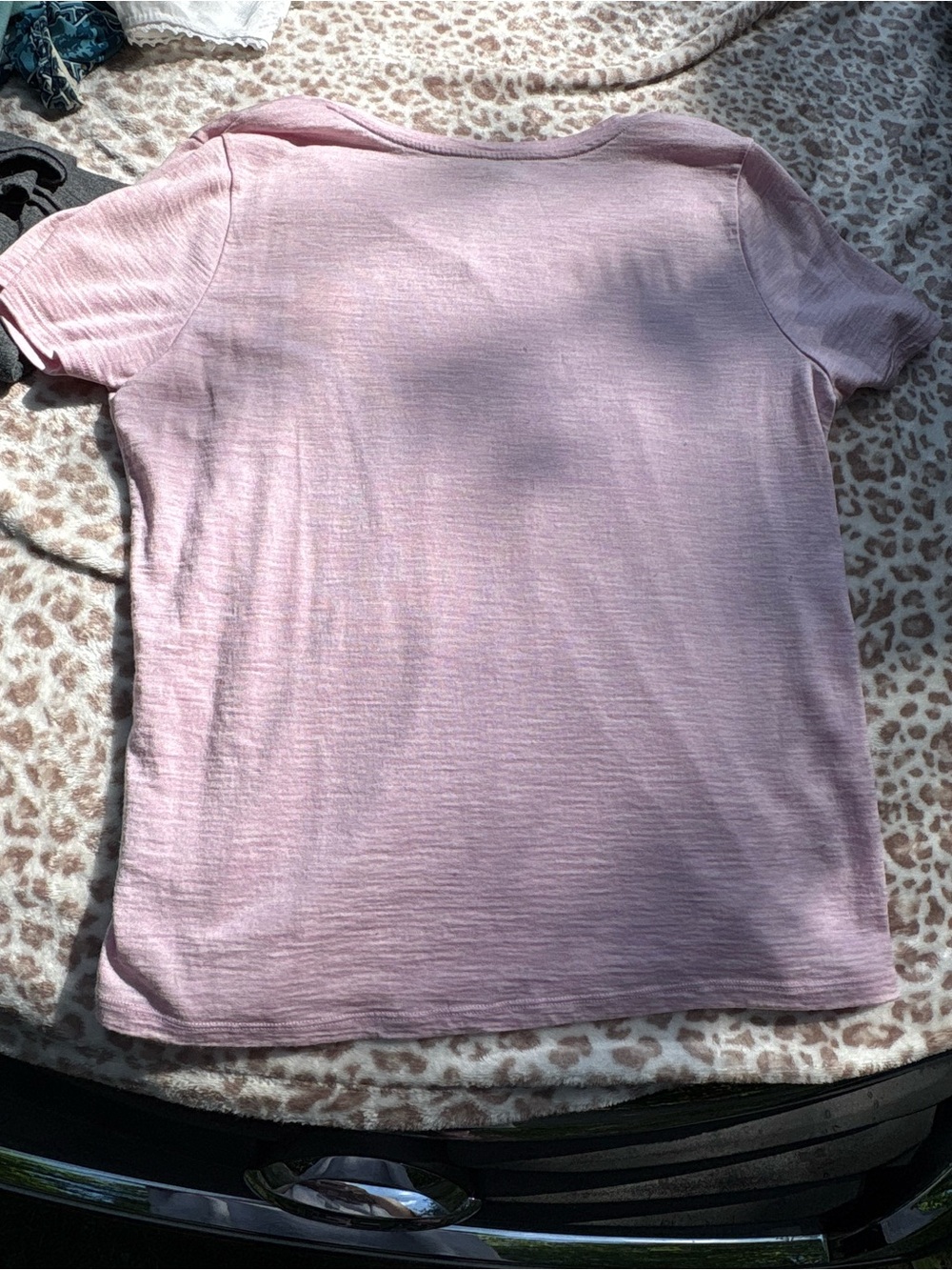 Women’s Merino Protect Size Large V Neck 100% Wool Tee Bundle of 2 Pink & Gray - Picture 8 of 8